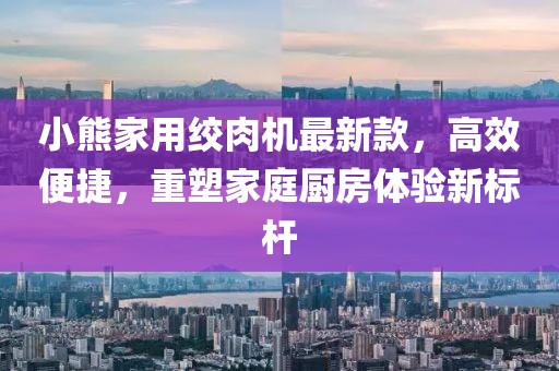 小熊家用絞肉機最新款，高效便捷，重塑家庭廚房體驗新標(biāo)桿