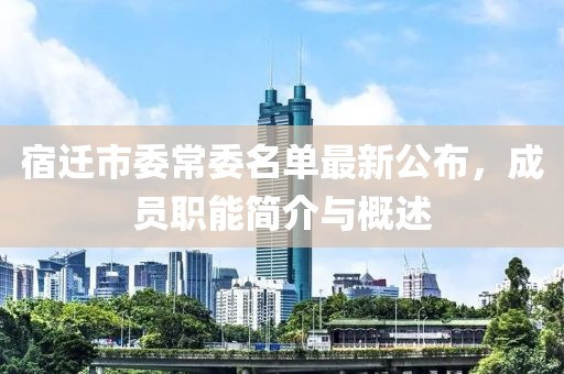 宿遷市委常委名單最新公布，成員職能簡介與概述