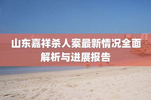 山東嘉祥殺人案最新情況全面解析與進(jìn)展報(bào)告