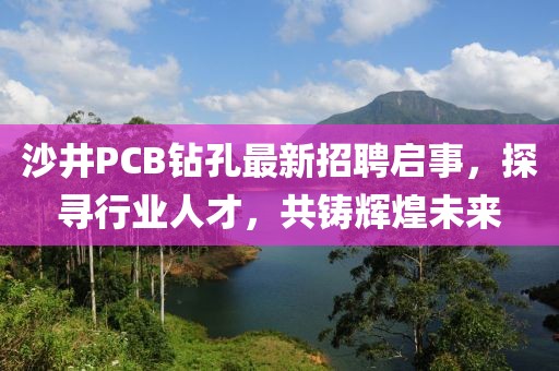 沙井PCB鉆孔最新招聘啟事，探尋行業(yè)人才，共鑄輝煌未來