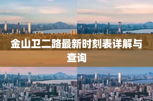 金山衛(wèi)二路最新時刻表詳解與查詢