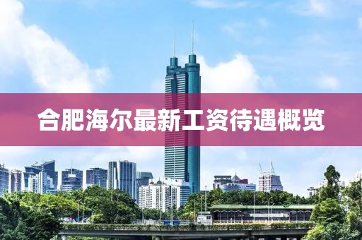 合肥海爾最新工資待遇概覽