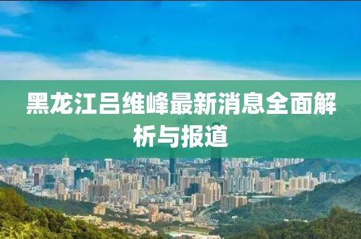黑龍江呂維峰最新消息全面解析與報道