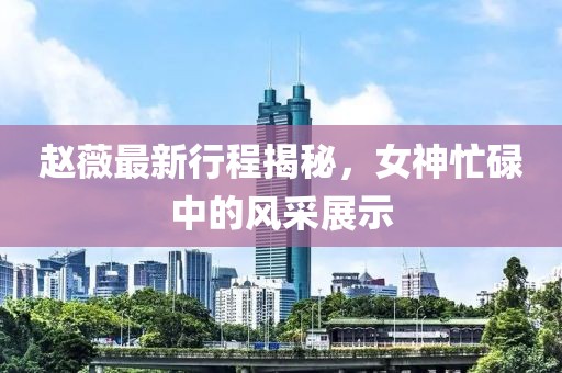 趙薇最新行程揭秘，女神忙碌中的風(fēng)采展示
