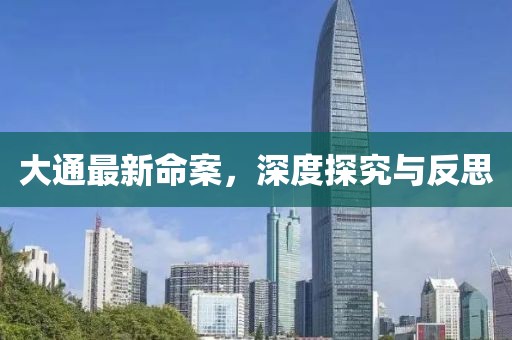 大通最新命案，深度探究與反思