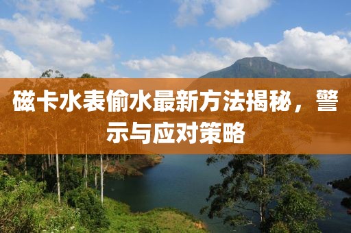 磁卡水表偷水最新方法揭秘，警示與應對策略